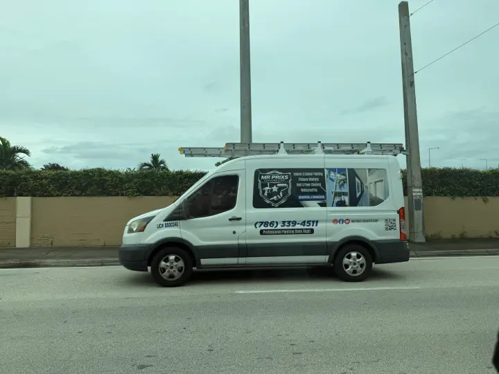 MR PRIXS Services Corp work vehicle displaying its business name and contact information